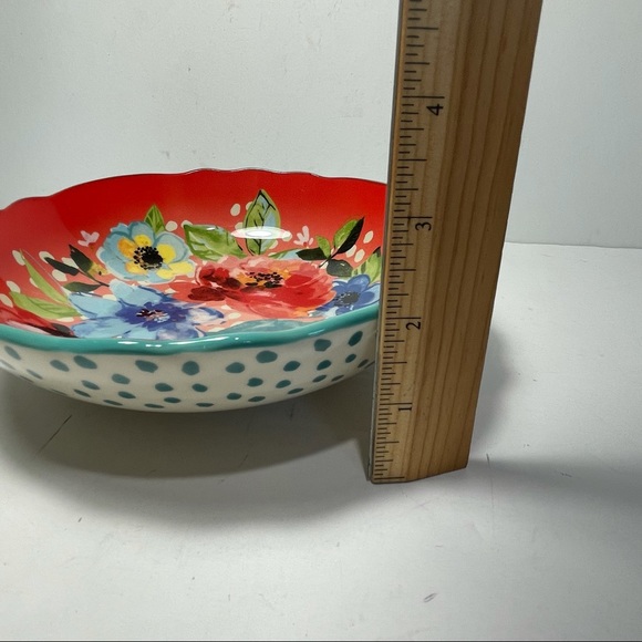 The pioneer women red floral bowl - Picture 5 of 6